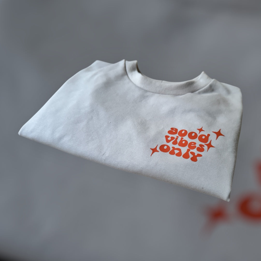Oversize Langarmshirt "Good Vibes Only"