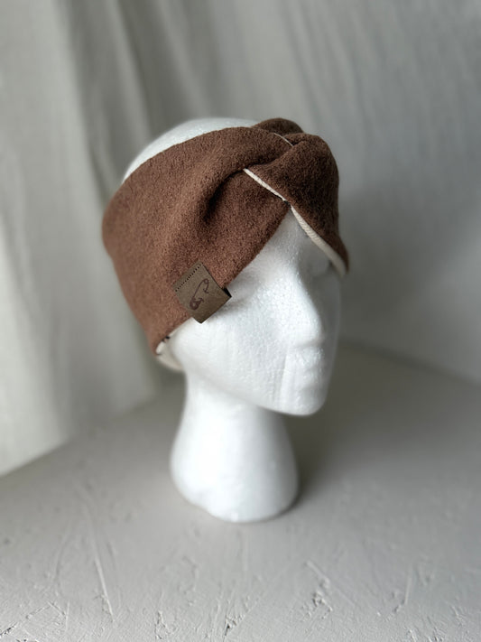 Knotenstirnband aus Wollwalk „L E O“