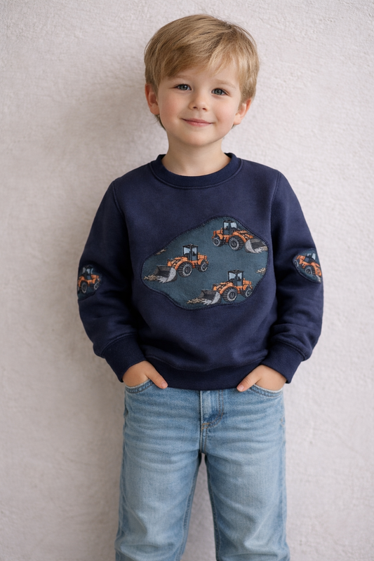 Kuschelsweater „Radlader“ - Gr. 116