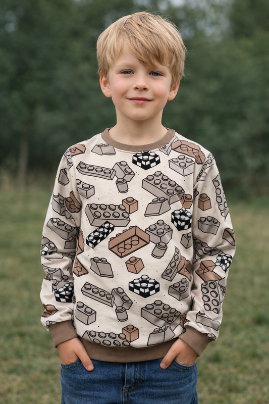 Sweater „Bausteine“ - Größe 128