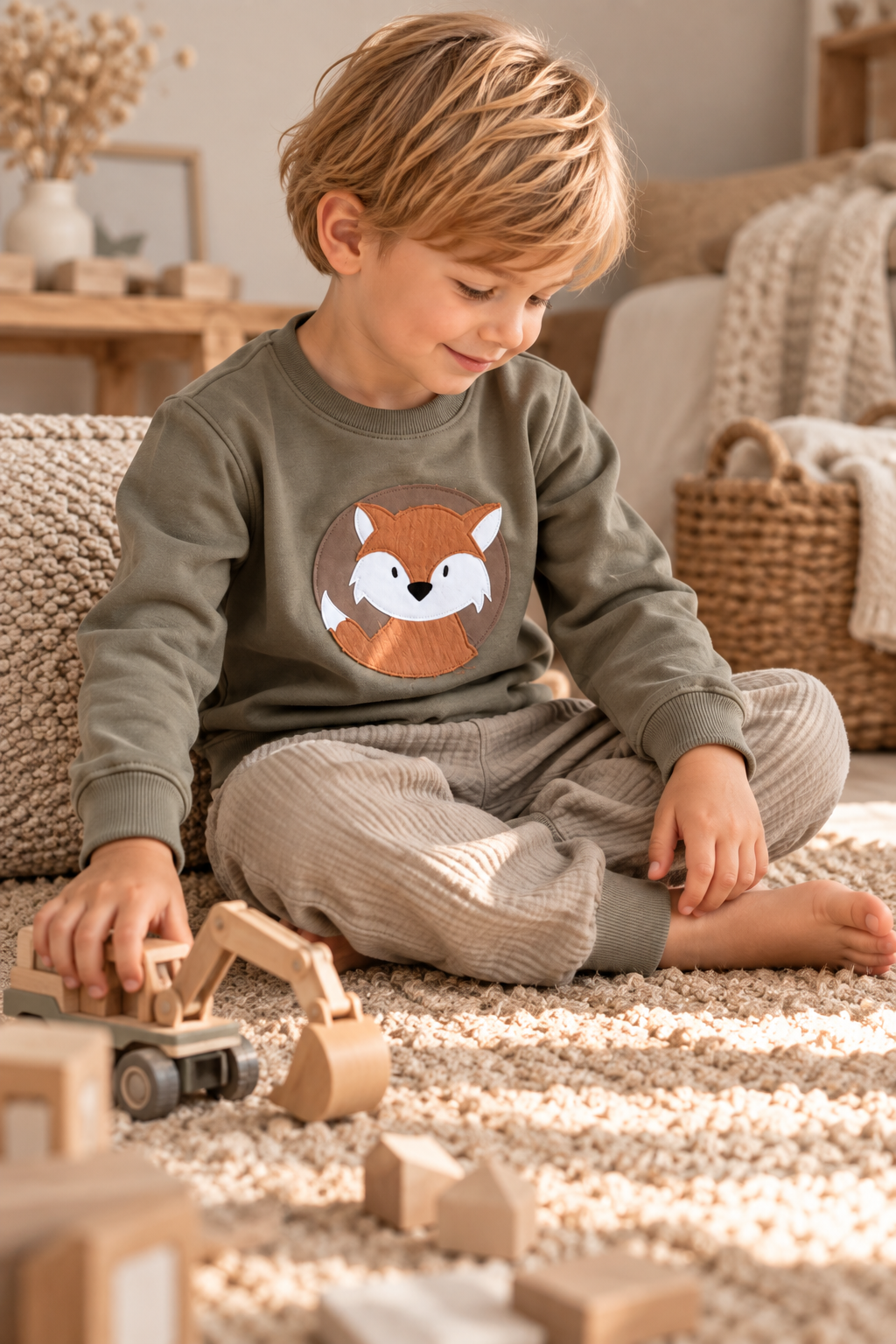 Sweater mit Applikation "Fuchs" - Gr. 104