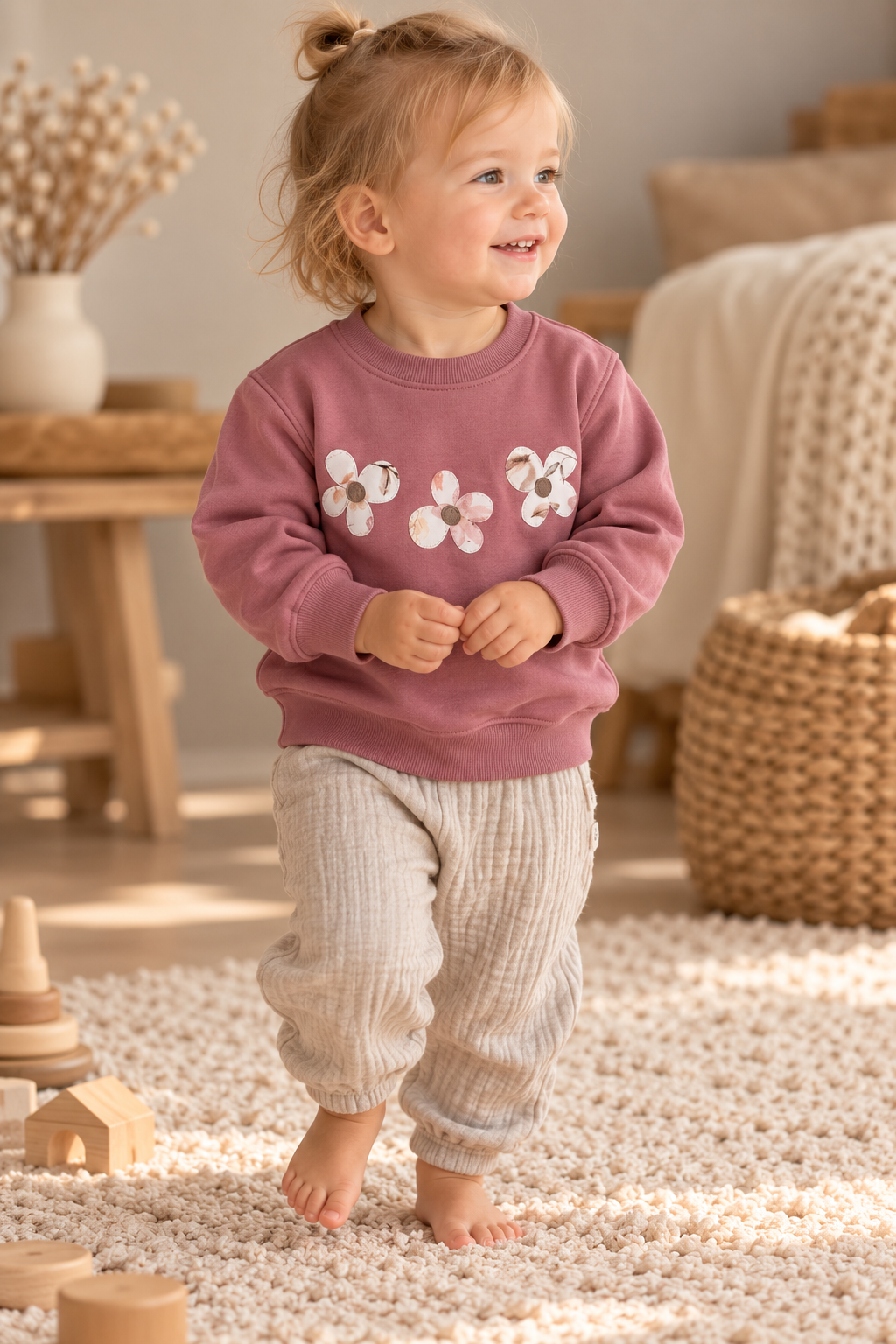 Sweater "kleines Blümchen" - Gr. 80