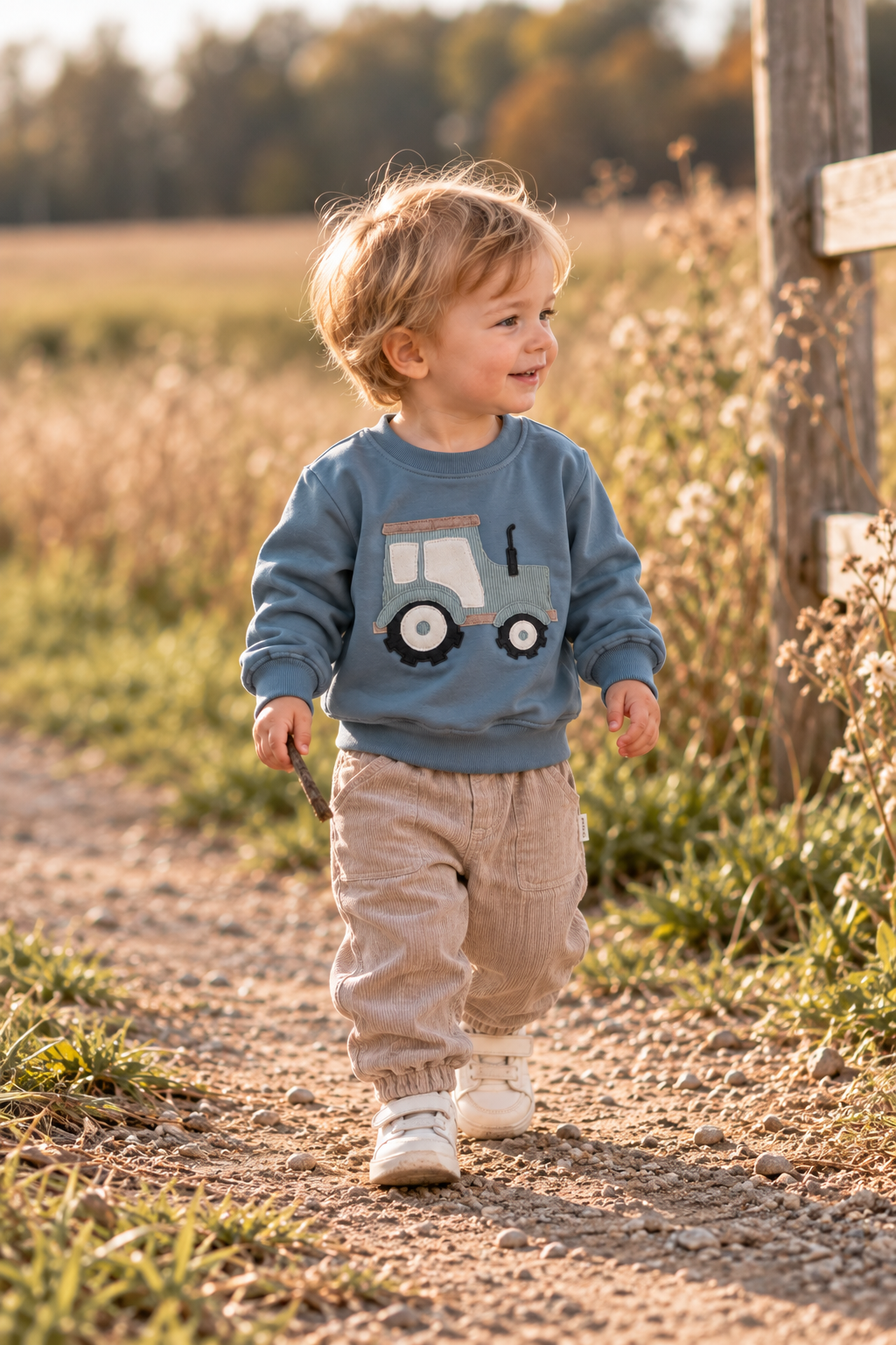 Sweater mit Applikation "Traktor" - Gr. 80