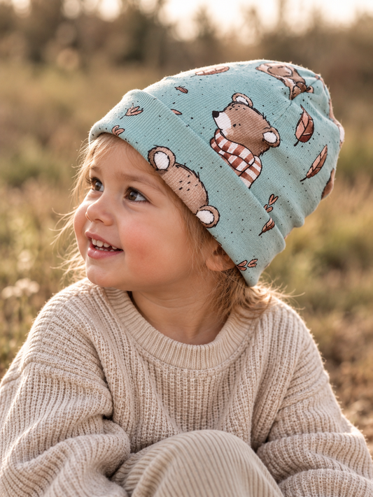 Beanie "kleiner Bär" hellblau