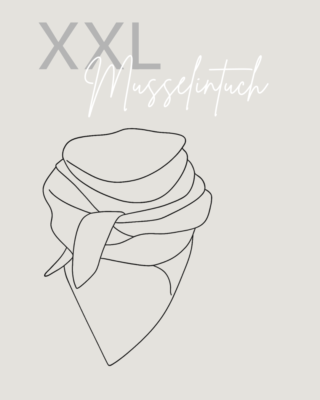 Musselintuch für Erwachsene
