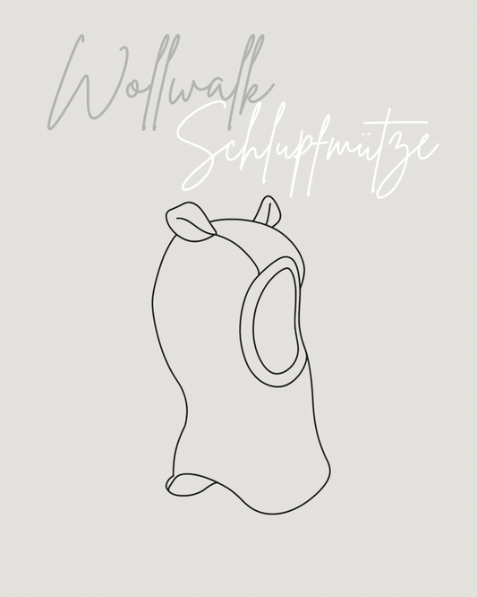 Schlupfmütze aus Wollwalk mit Öhrchen